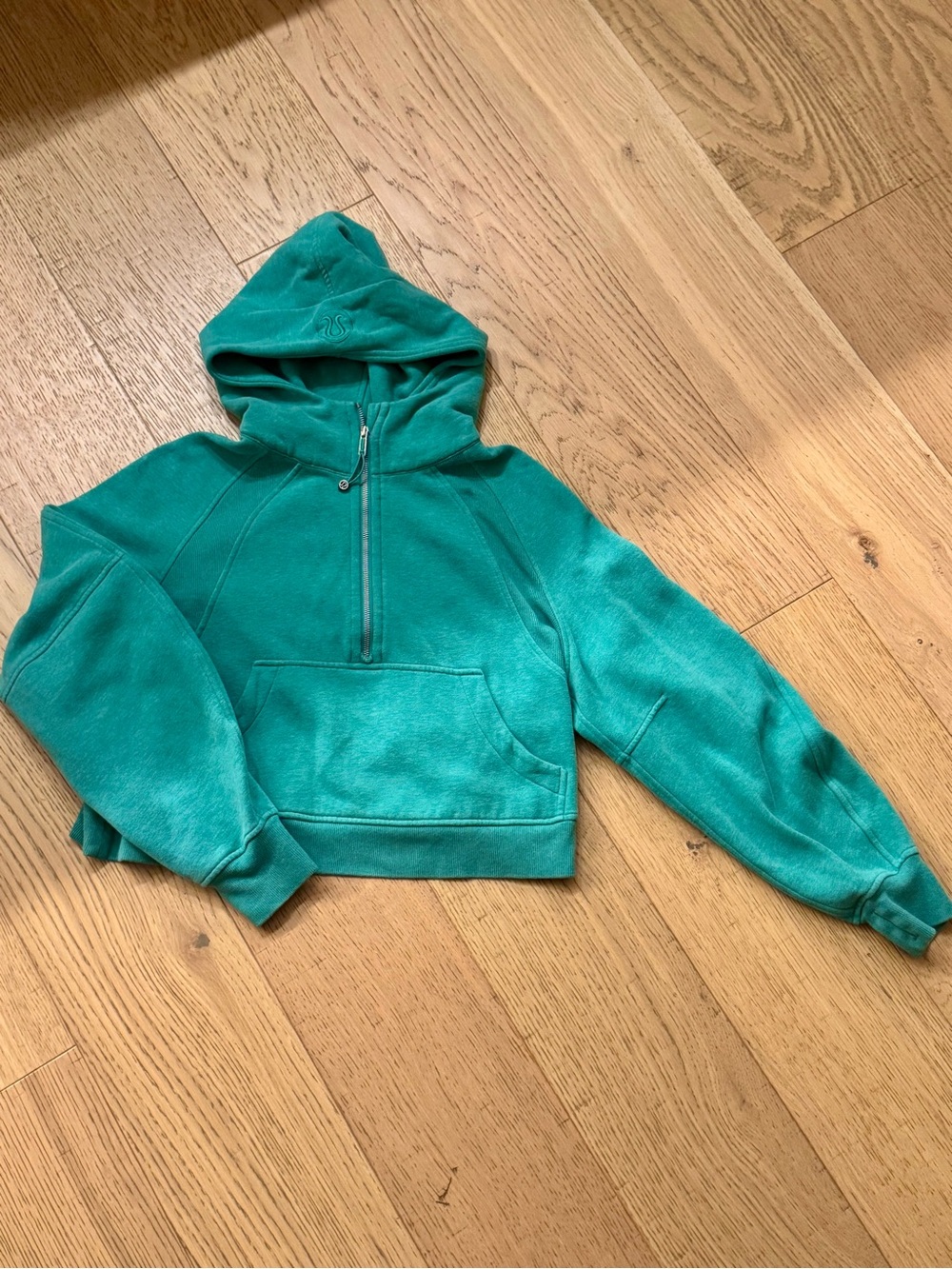 Lululemon Scuba Oversized 1/2 Zip Hoodie in Maldives Green, size M/L.
